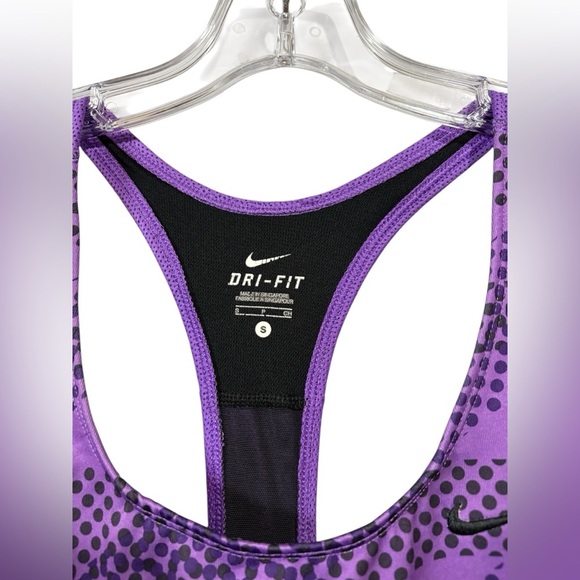 Nike, Dri-FIT Purple Patterned Workout Tank Top, Small 🏃‍♀️‍➡️ - Picture 4 of 12